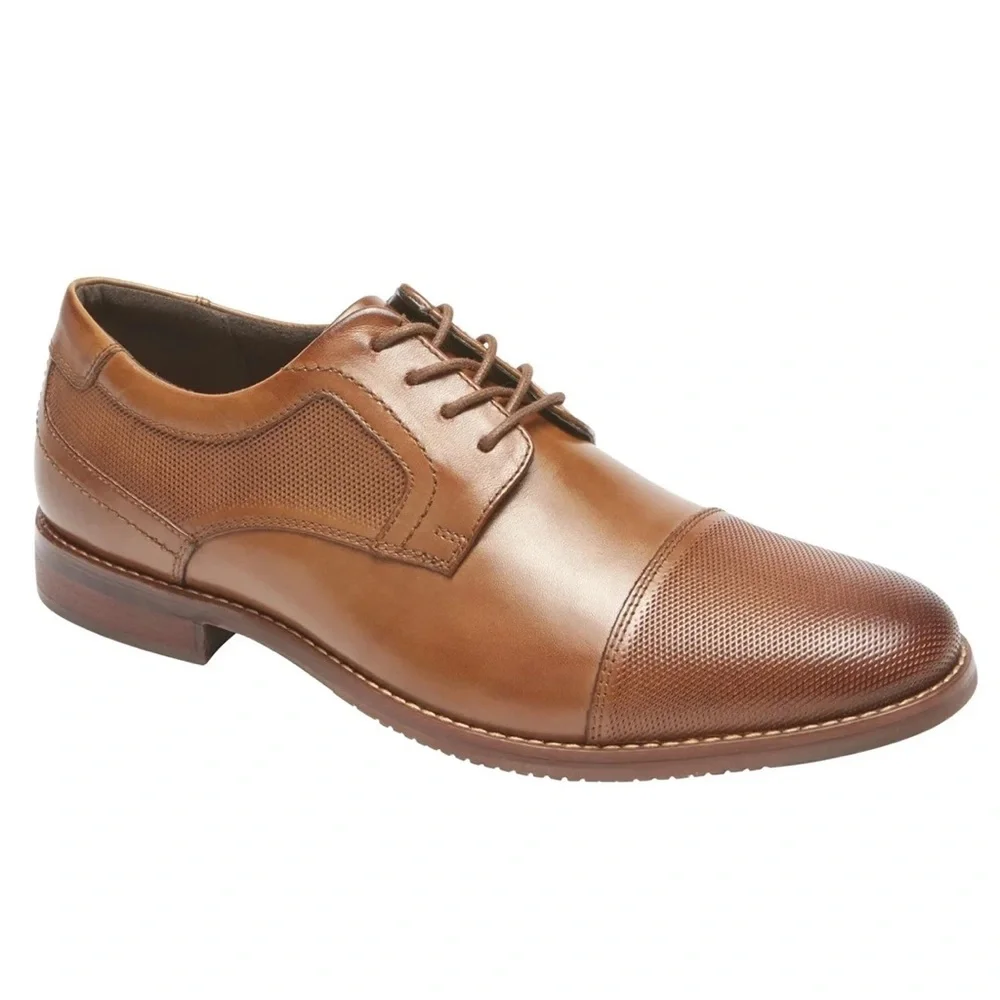 Rockport Blucher Cap-Toe brown Oxfords‎ size 9